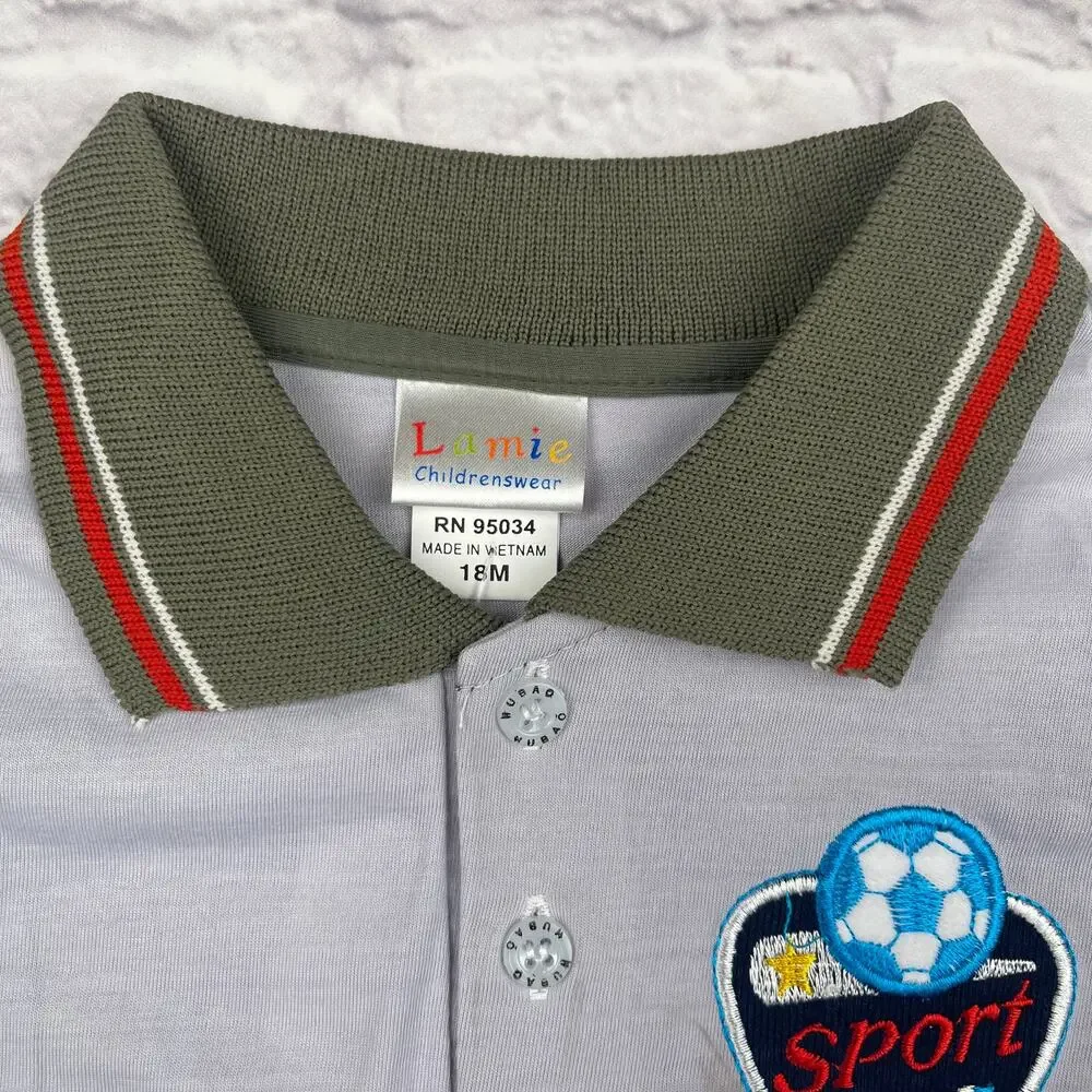 Football Polo and Shorts NWT 2pc set 18mo